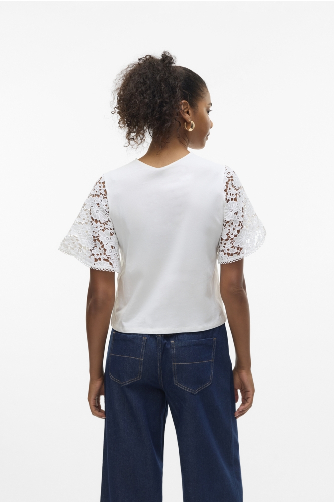 VMPANNA 2/4 TOP JRS 10329679 SNOW WHITE